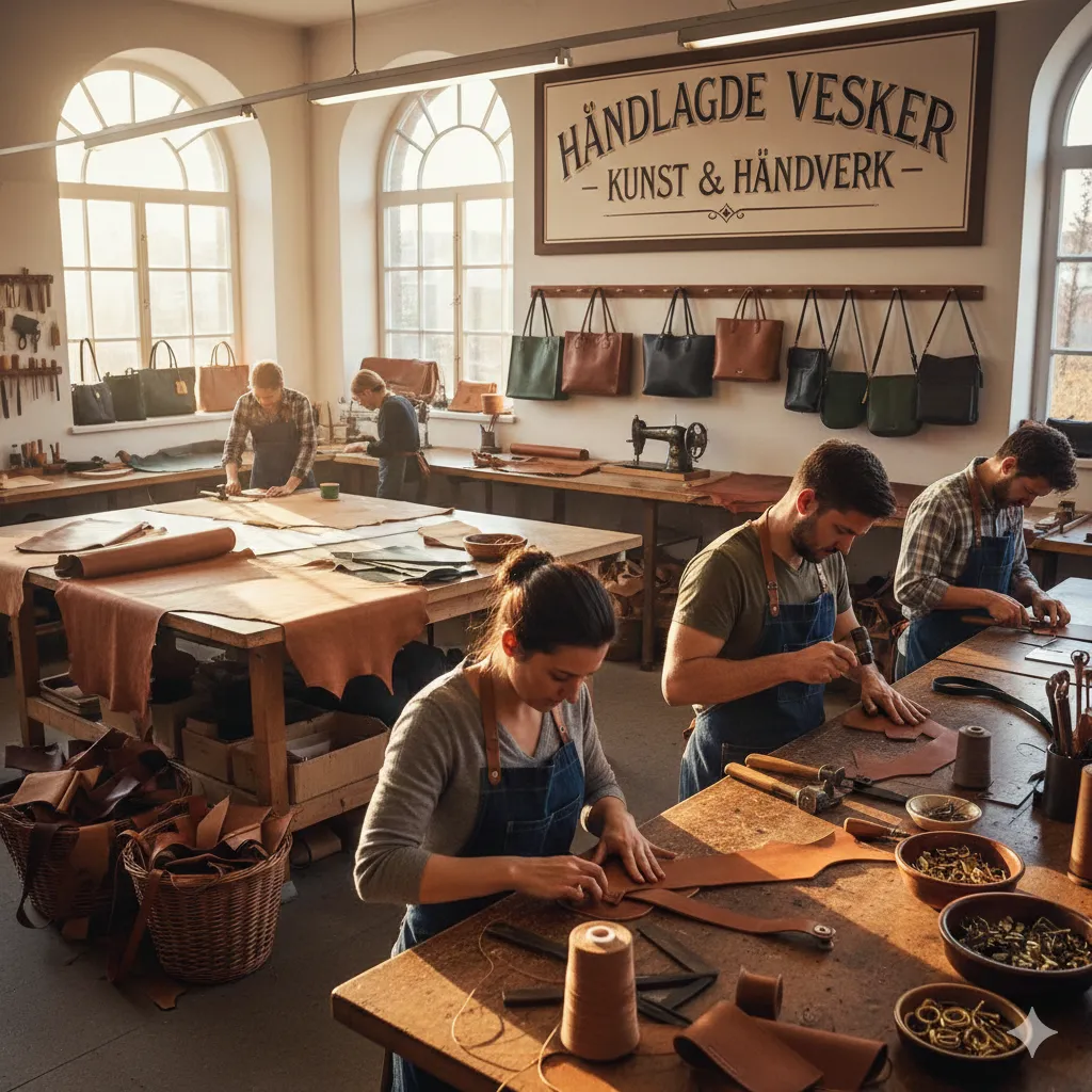 Håndverksprosess for veskproduksjon