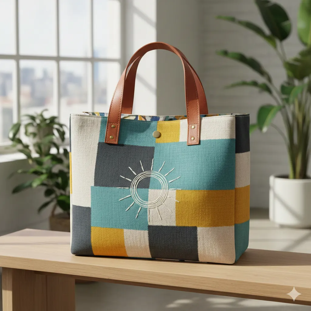 Håndlagd stoffveske i moderne design