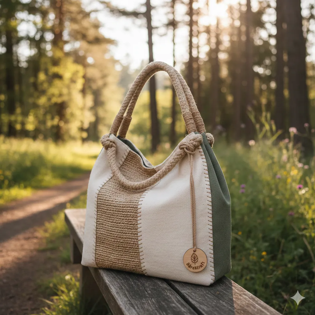 Bærekraftig vesk i naturlige farger